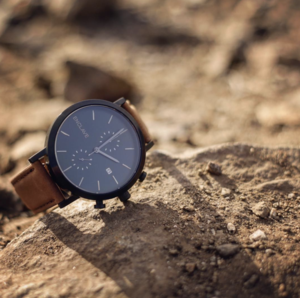 The Chrono - Gunmetal / Brown Suede