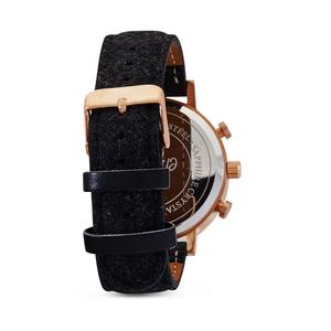 The Chrono - Rose Gold / Black Tweed