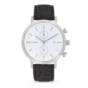 The Chrono - Silver / Black Tweed